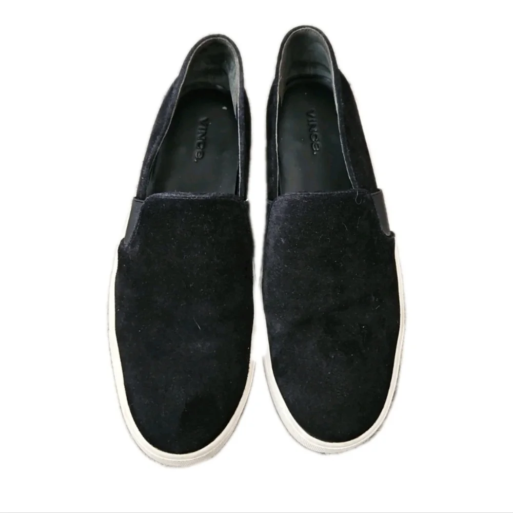 Vince Womens Black Suede Warren Slip On Minimalist Designer Sneaker 8